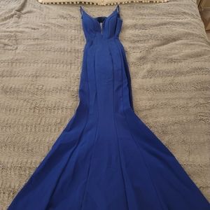 Royal Blue Backless Gown from Peaches